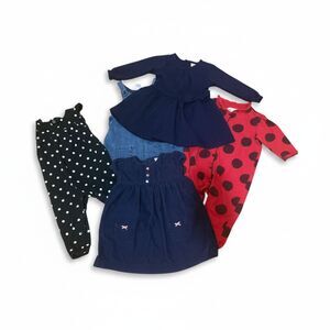 Girls 9M Clothing Lot Carter's Just One You 5 Pc Dresses Romper